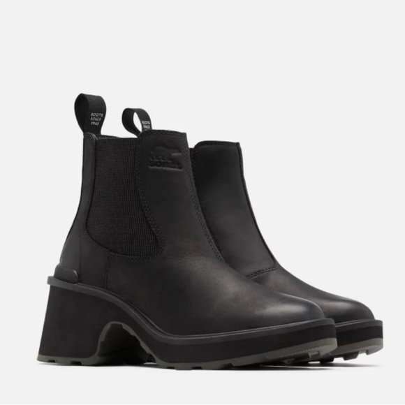 Sorel HI-LINE™ HEEL CHELSEA BOOT | Black Sea Salt | Size: 10 NWT - Picture 2 of 16
